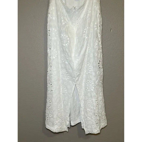 Lulu’s White Eyelet Puff Sleeve Cottagecore Midi Dress Women’s Size XS - Image 9