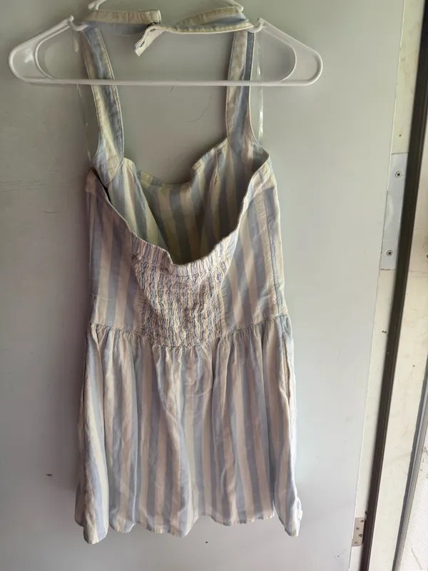 Universal Threads blue and white vertically striped mini sundress - Image 2