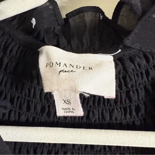 Tuckernuck Pomander Place Taylor Black White Polka Dot Mini Dress XS - Image 4