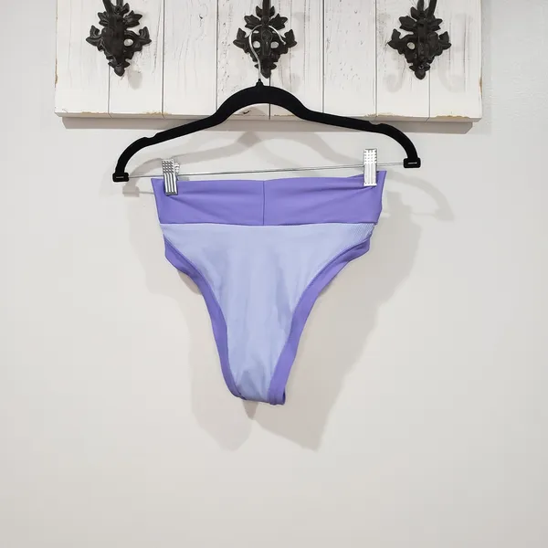 Aerie High Rise Bikini Bottom Purple Lavender Size Small NWT - Image 2