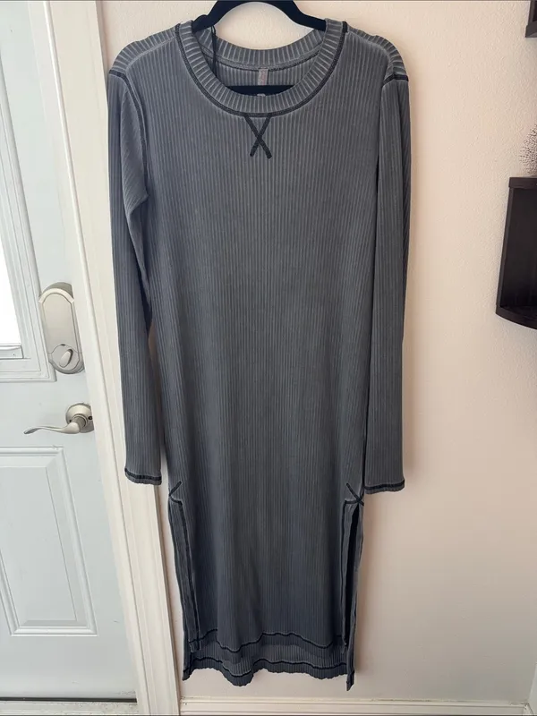 • FP Movement • NWOT Women’s Position Tunic Layer Long Sleeved Dress Charcoal - Image 2