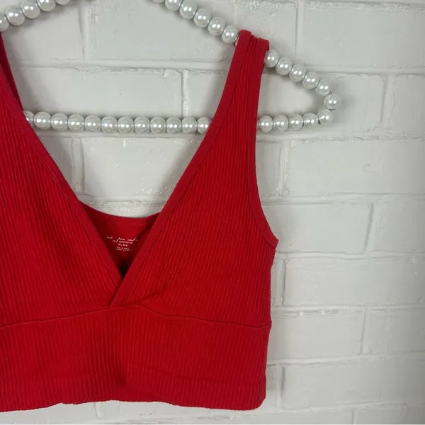 Urban Outfitters Out From Under Red Ribbed Bralette Size M/L - Image 4