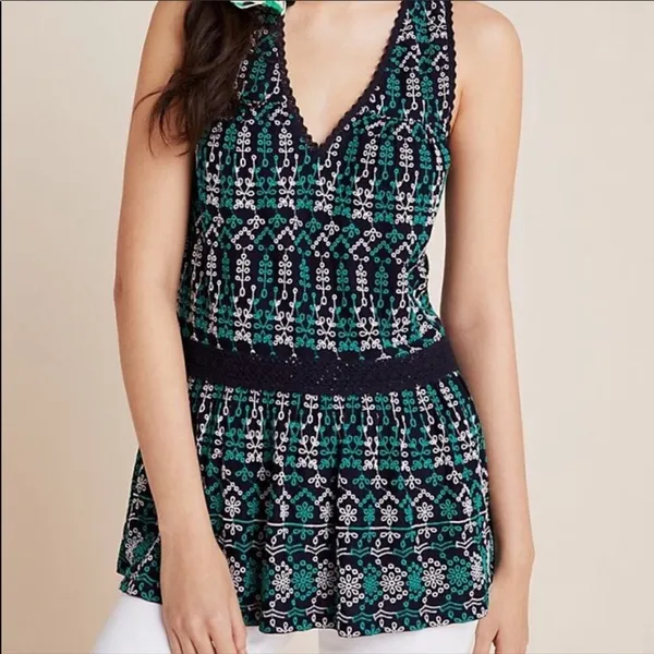 Maeve‎ Women Sleeveless Top XS Boho Indie Festival Cottage Dainty Artsy Coquette - Image 16