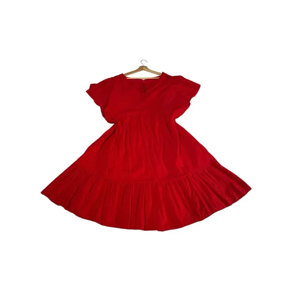 Knox Rose Red Babydoll Dress XXL Tiered Ruffle Coquette Romantic Boho - Image 2