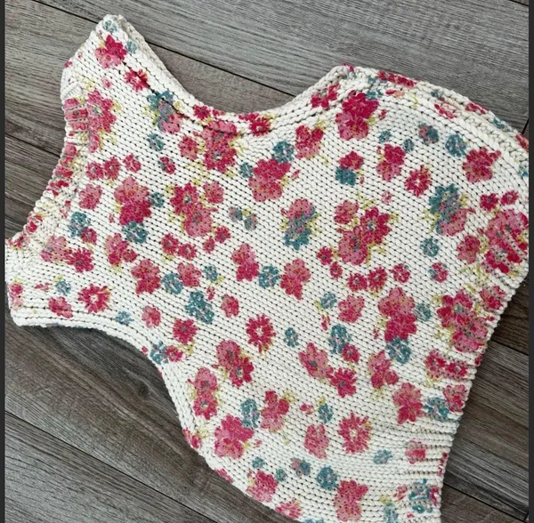 Zara Floral Knit Tank Top - Image 3