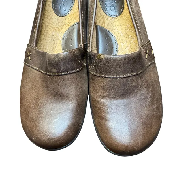 B.o.c Shoes Womens‎ Size 7.5 Brown Leather Slip On Flats Comfort Casual Walking - Image 2