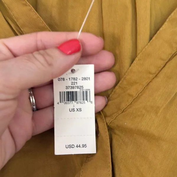 Aerie NWT mustard yellow cropped puff sleeve blouse XS - Image 4