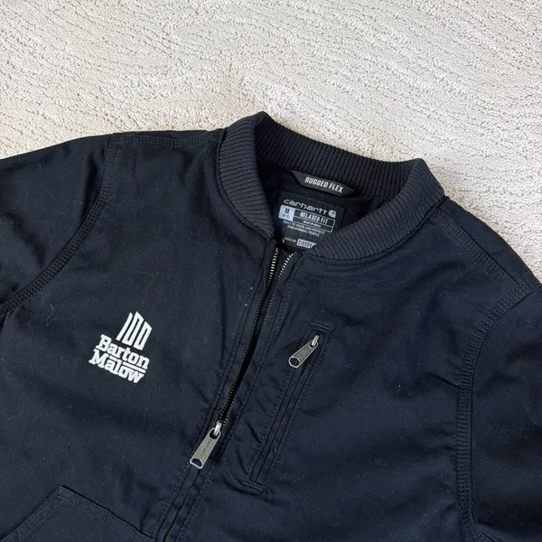 Women's Carhartt Size Medium 8-10 Rugged Flex Crawford Bomber Jacket Black - Image 2
