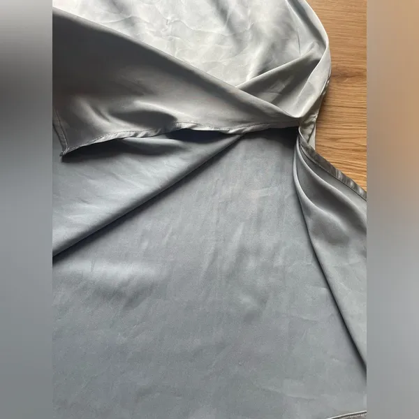 Baltic Born Silvery Blue A-Line Silky Dress - Image 14