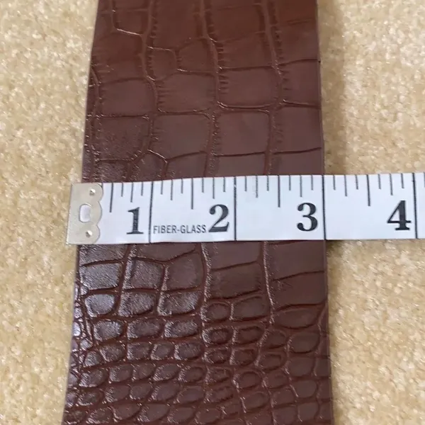 Women’s Barkwood Brown Wide Belt with Gold Buckle S NWT - Image 2