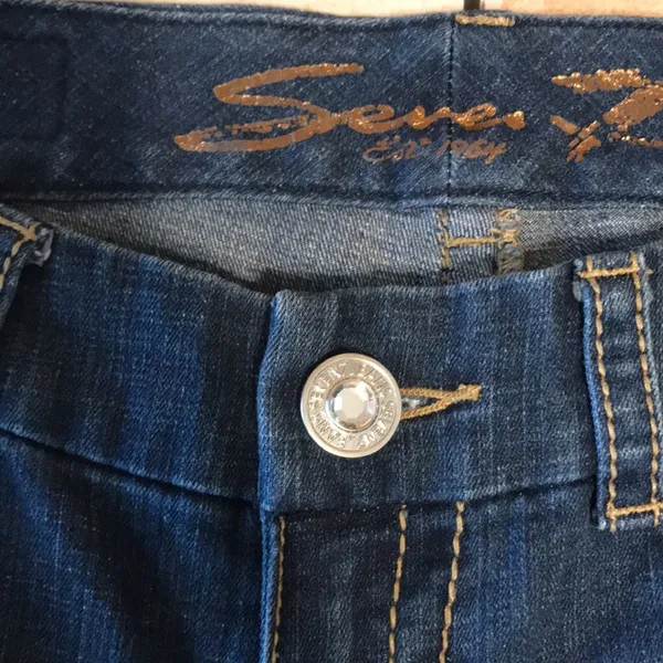 Seven7‎ dark wash skinny denim jeans size 10 ladies cute festival - Image 6