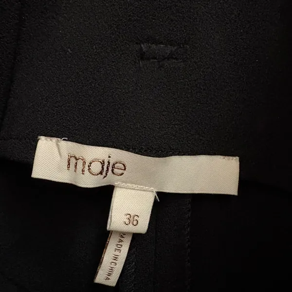 MAJE Ima Floral Embroidered Shorts Floral Preppy Size 36‎ US Small Black - Image 4