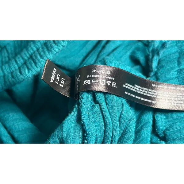 FP Movement‎ Blissed Out Romper S Teal Ribbed Cutout Activewear Athleisure - Image 8