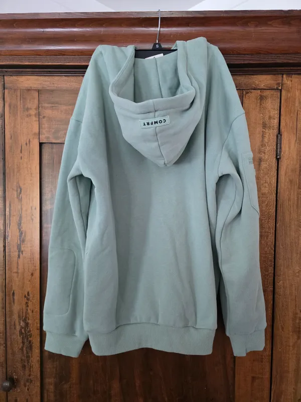 O Comfrt Women's Airplane Sleep Green Pullover Hoodie Medium (Oversized) - Image 6