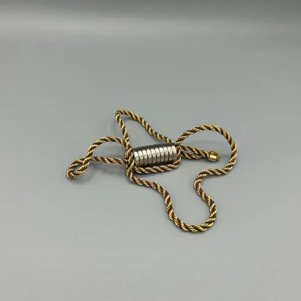 Heavy Gold Tone Rope Chain Necklace 24.5g 22-24” Unisex - Image 2