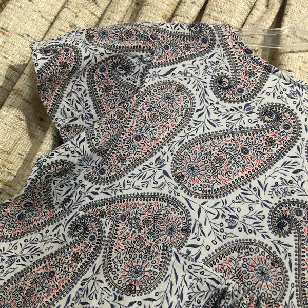 Old Navy Flutter Sleeve Paisley Print Embroidered Shift Dress - Image 9