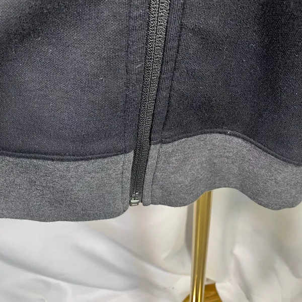Alfani Black Zip‎ Bomber Jacket Sweatshirt Small Cotton Knit Grey Pockets New - Image 15