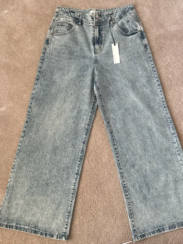 NWT Habitual Emmette High Waist Wide Leg‎ Acid Wash Trouser Jeans - Image 2