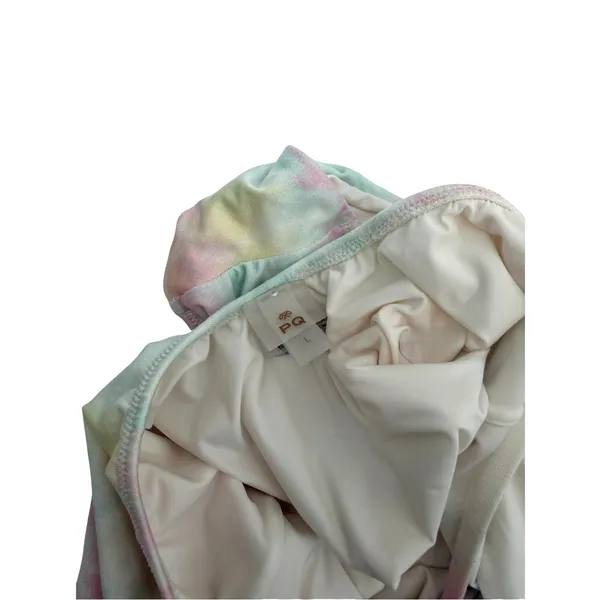 PilyQ Aphrodite Tie Dye Strappy Open Back One Piece Swimsuit Pastel Size Large - Image 6