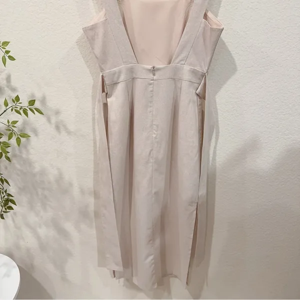 Wheat Linen Blend Midi Dress Jaime | The Fifth Label - Image 12
