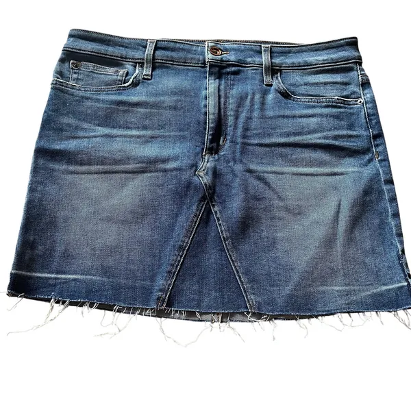 Joe's Jeans Women's 32 Denim Mini Skirt Frayed‎ Hem Classic Casual Summer Blue - Image 2