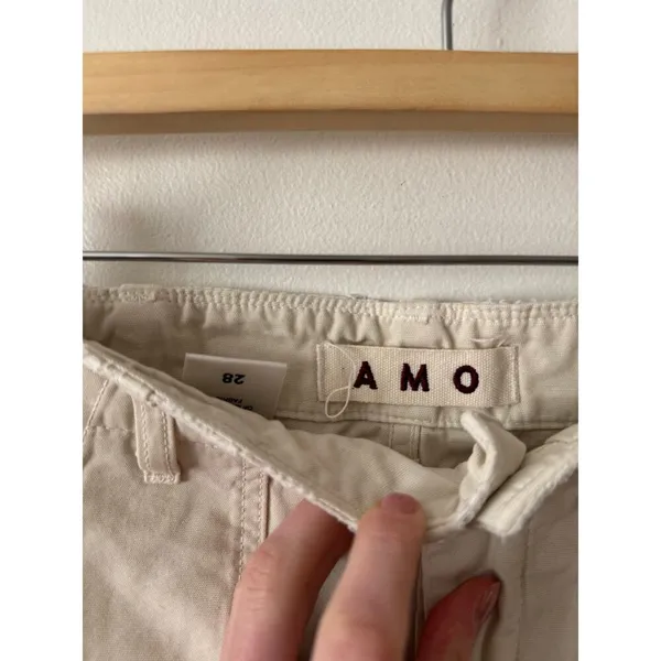 Amo 28 Army Wide Leg Trousers in Bone White - Image 5