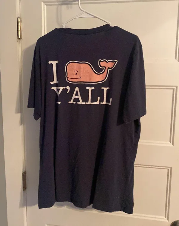 Vineyard Vines Size Large Navy And Pink Tee - Image 2