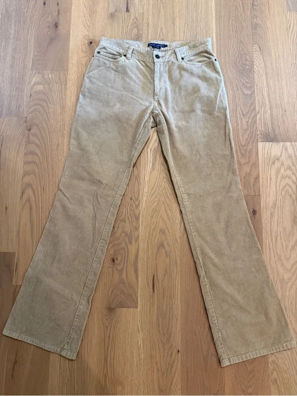 Ralph Lauren Tan Corduroy Boot-Cut Pants - Image 2