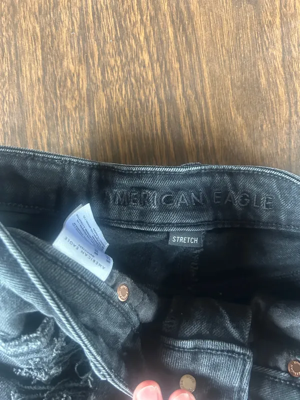 American eagle black jean shorts - Image 3