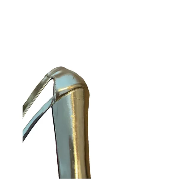 Charlotte Russe Women's Y2K Gold Peep Toe Block Heel High‎ Heels Pumps Size 6.5 - Image 5