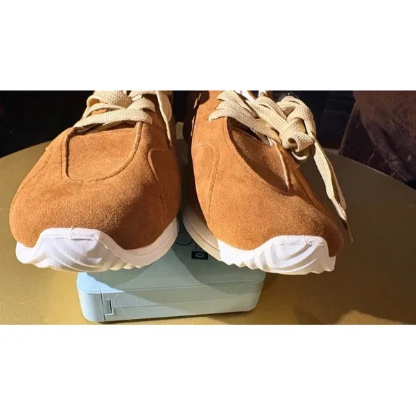 New Brown Faux Suede Sneakers Sz 9 - Image 7
