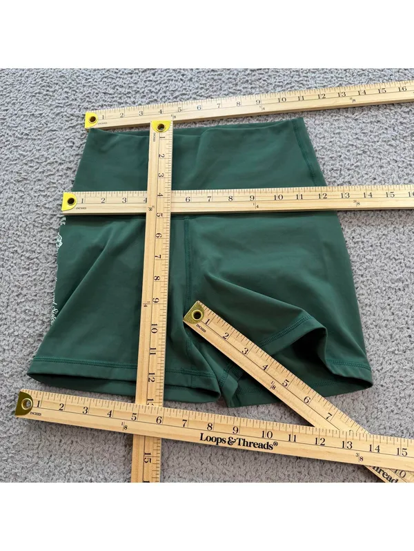 Darc Sport Wolves Womens Shorts SHE 125 of 500 Green S Scrunch Bodybuilding Gym - Image 3