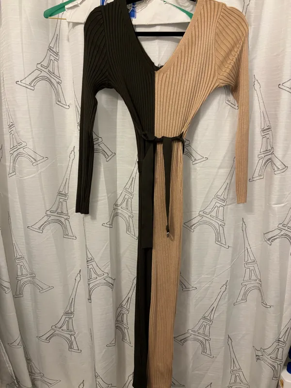 Two tones stretch dress Boho Multiple Size L - Image 6