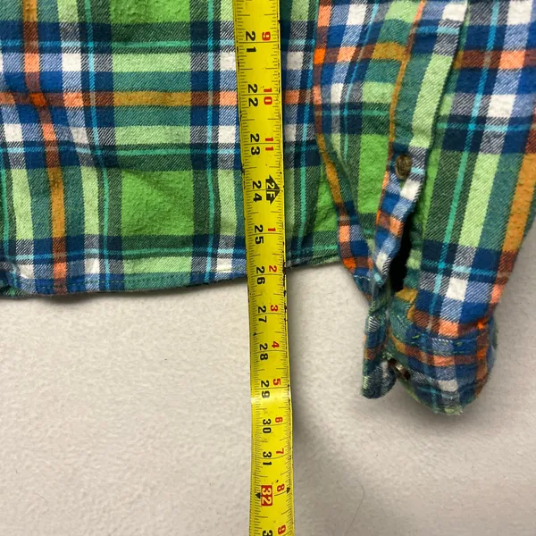 Hollister Shirt Twill Flannel Plaid Men's classic Button Up Long Sleeve Y2K - Image 4