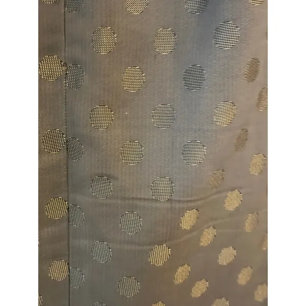 Judith Auburn Original Metallic Gold Polka Dot Pencil Skirt Pleated Hem Green M - Image 5