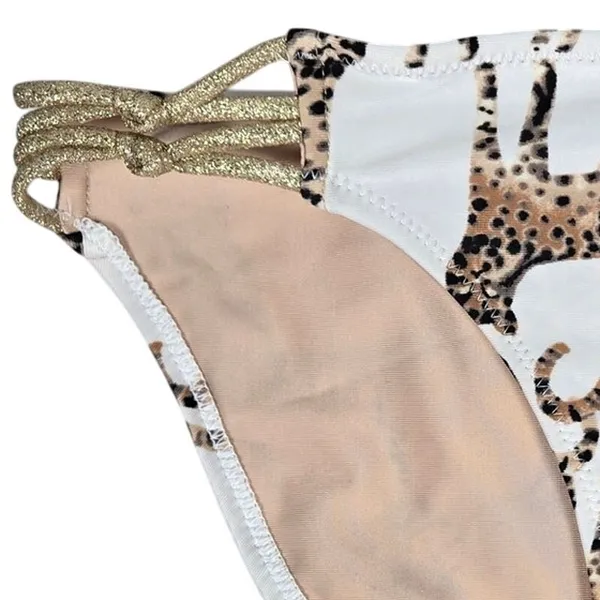 Aerie Cat Animal Print Knot Bikini Bottom‎ XS NWT - Image 3
