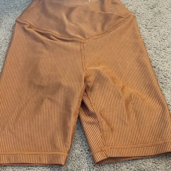 Aerie Offline Bike Shorts High Rise Real‎ Me Metallic Copper Ribbed Size small - Image 5