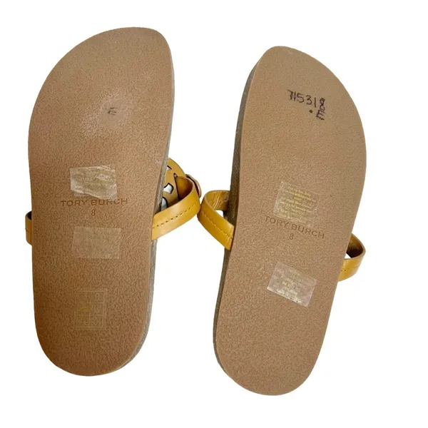 Tory Burch Miller shearling cloud sandal Caramel Corn Buttermilk‎ Sz 8 - Image 2
