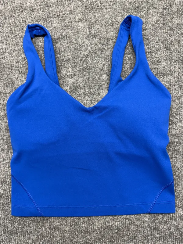 Lululemon Align Royal Blue V-Neck Crop Tank Top - Image 3