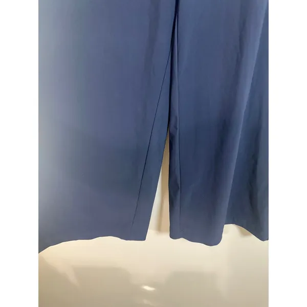 Athleta Pinnacle High Rise Trouser Navy‎ Blue Wide Leg Pleated Pants 16 472041 - Image 5