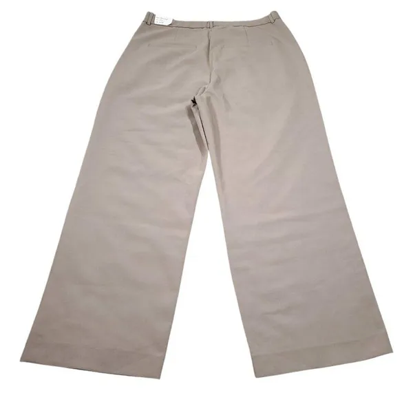 Abercrombie Ultra High Rise Wide Leg Pleated Front Pants Beige Tan Size 16 33 - Image 2