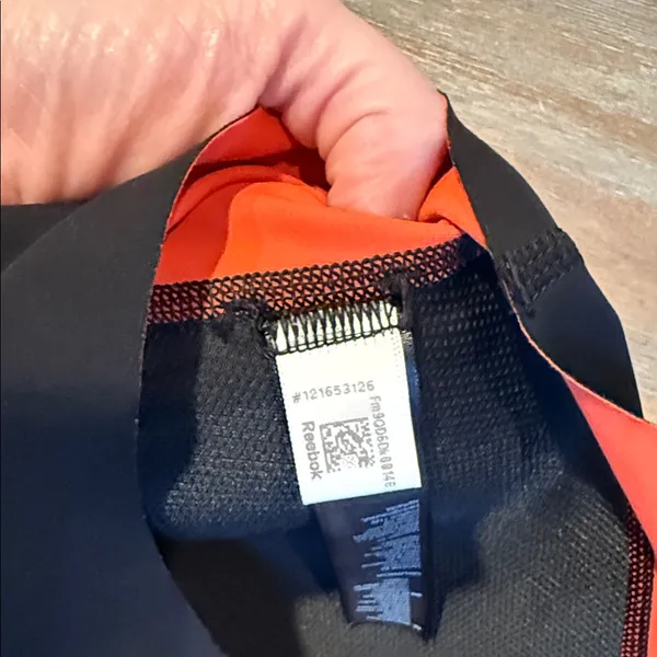 Reebok Puremove Black & Orange Sports Bra XL Athletic‎ Gym Workouts - Image 8