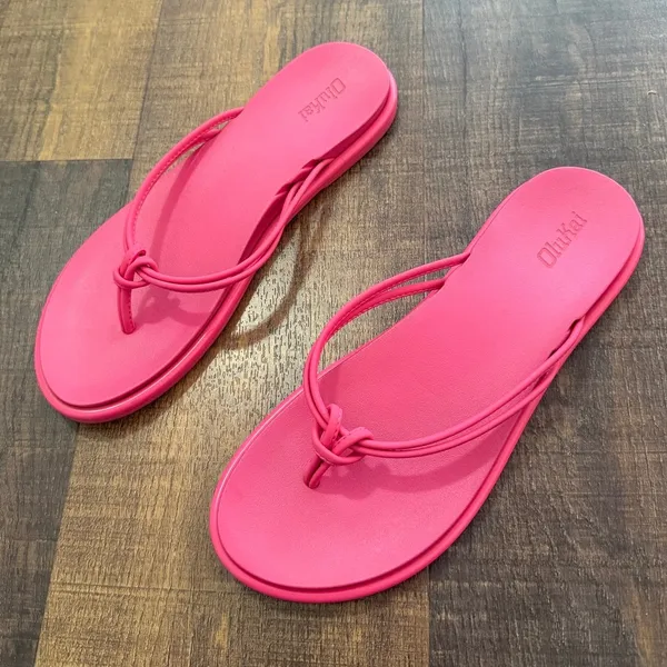 Olukai Pink Flip Flop Sandals Womens Size 8.5 - Image 3