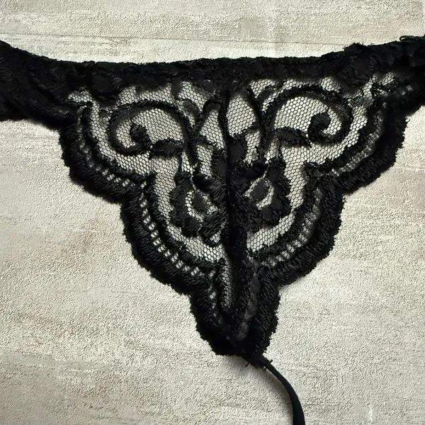 Vintage Victoria's Secret Gold Label Black Lace Garter Belt 90s‎ 80s Canada Made - Image 4
