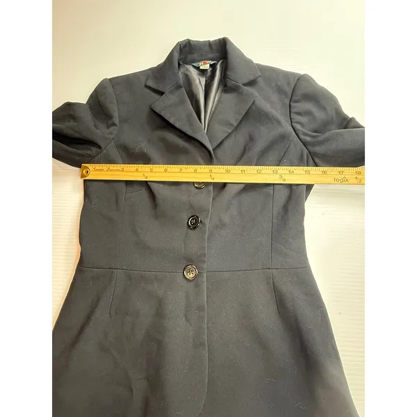 Black HW Blazer Jacket Womens Size 2 Fitted Career Business Office Interview‎ - Image 3