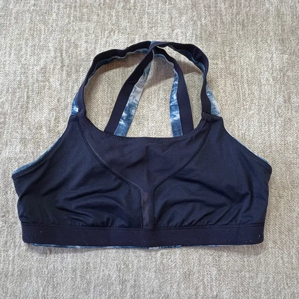 Lululemon On Your Way Sports Bra Women 8 Blue‎ White Tie Dye Luxtreme Activewear - Image 7