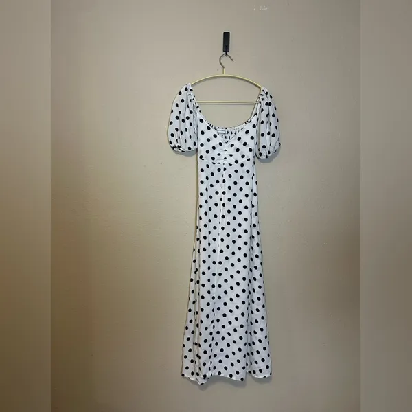Faithfull the Brand‎ Charlize midi dress Polka Dot Size 2 - Image 2