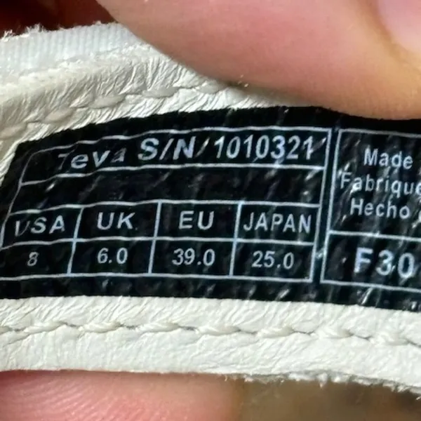 Teva Sandals Women's Size 8 Canvas Midform Platform White - Image 4