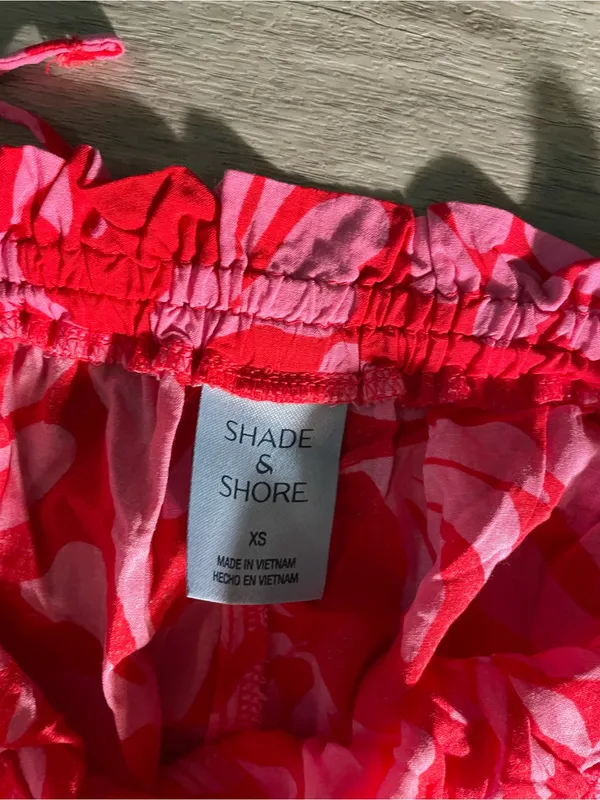 Shade & Shore Red and Pink Floral Wide-Leg Pants - Image 2