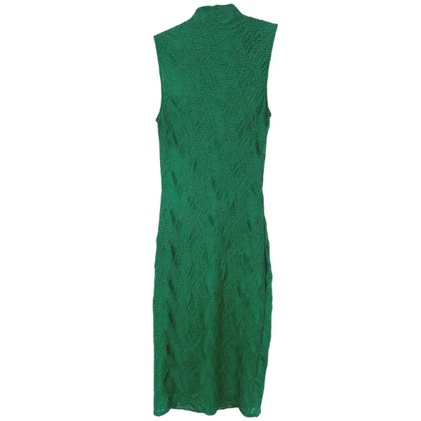 House of Harlow Green Textured Mock Neck Sleeveless Bodycon Midi Dress Size XS - Image 2